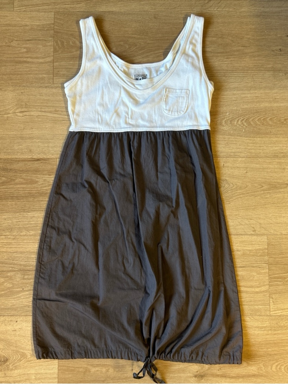 Converse Two-Tone White & Dark‎ Brown Tank Dress
